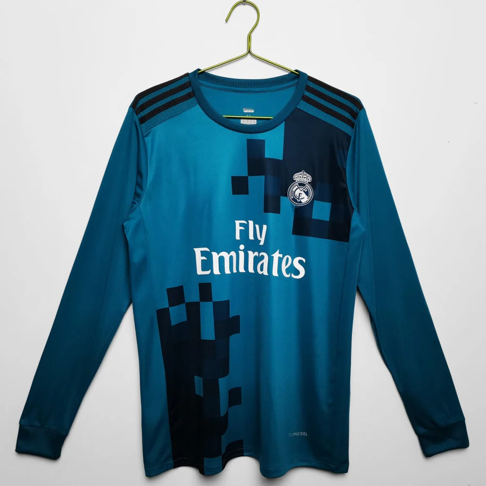2017-2018 MAILLOT RETRO REAL MADRID THIRD MANCHES LONGUES