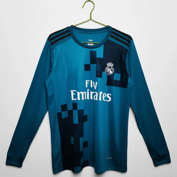 2017-2018 MAILLOT RETRO REAL MADRID THIRD MANCHES LONGUES