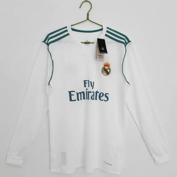 2017-2018 MAILLOT RETRO REAL MADRID DOMICILE MANCHES LONGUES